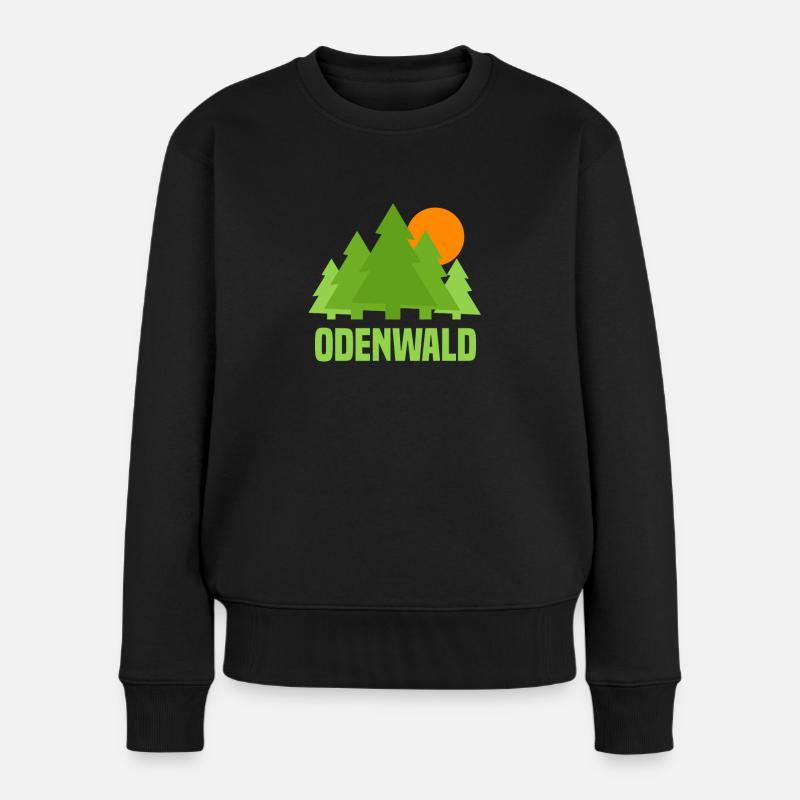 Odenwald - Frauen Premium Bio Pullover - Schwarz