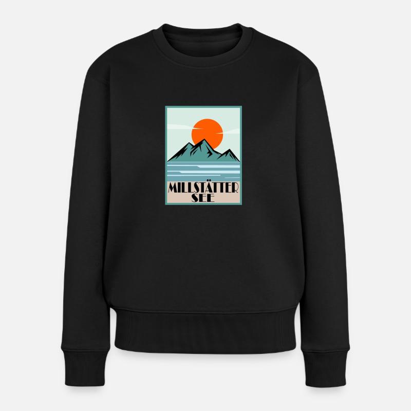 Millstätter See - Frauen Premium Bio Pullover - Schwarz