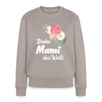 Beste Mama bestes Mami Schweiz Schweizer - Frauen Premium Bio Pullover - Taupe - Vorne - Julia (174cm)