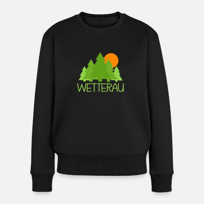 Wetterau - Frauen Premium Bio Pullover - Schwarz