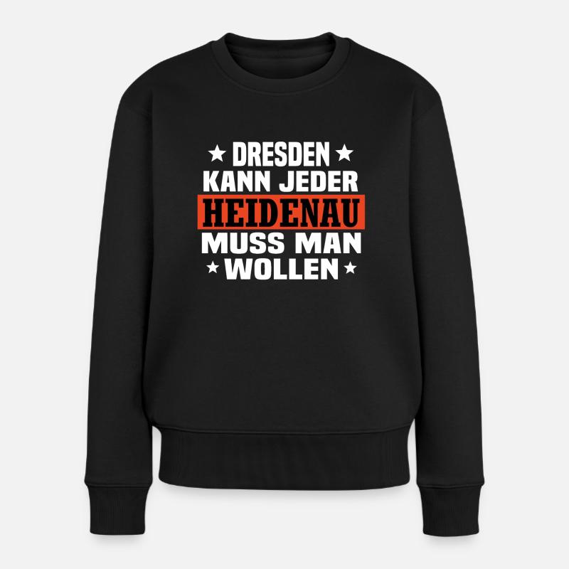 Heidenau - Frauen Premium Bio Pullover - Schwarz