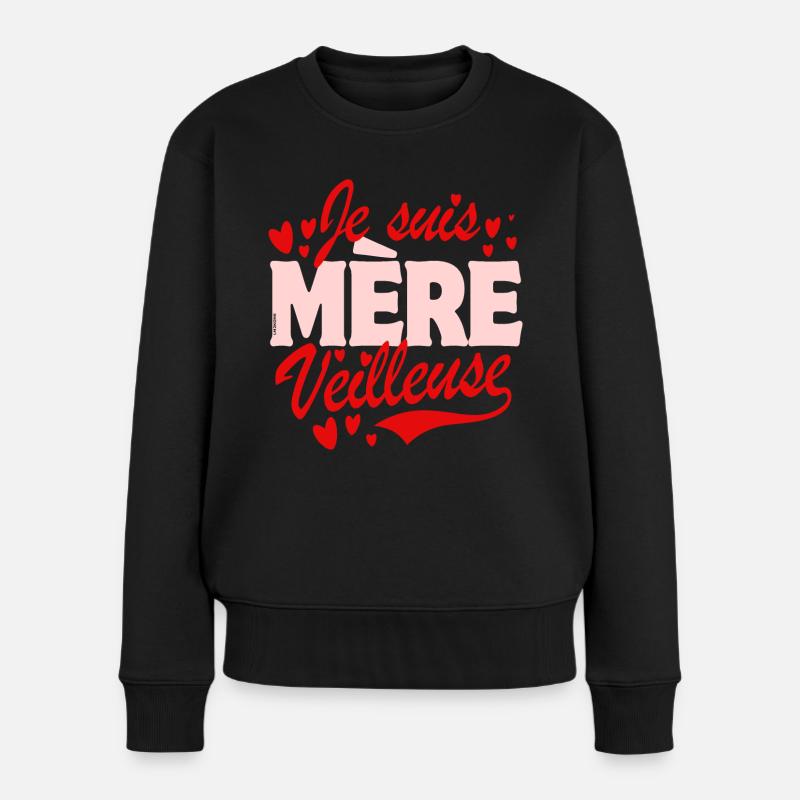 Fête des mères - Je suis Mère veilleuse - Rouge - Pull Premium bio Femme - noir
