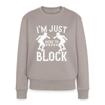 Roller derby - Pull Premium bio Femme - taupe - Devant - Julia (174cm)