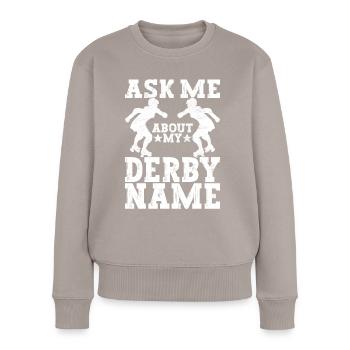 Roller derby - Women's Premium Organic Jumper - taupe - Front - Julia (174cm)