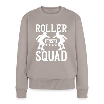 Roller derby - Pull Premium bio Femme - taupe - Devant - Julia (174cm)