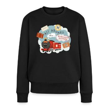 Harry Potter Hogwarts Express All Aboard - Women's Premium Organic Jumper - black - Front - Julia (174cm)