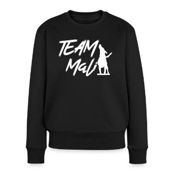 Équipe Malinois Dog Motif - Pull Premium bio Femme - noir - Devant - Julia (174cm)