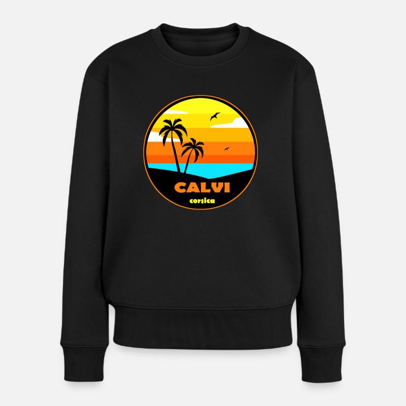 Calvi - Women's Premium Organic Jumper - black