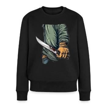 Costume de tueur en série Halloween Horror Monster - Pull Premium bio Femme - noir - Devant - Julia (174cm)