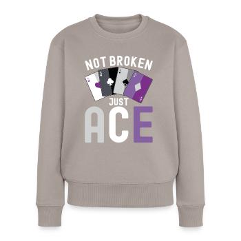 Asexuel Ace - Women's Premium Organic Jumper - taupe - Front - Julia (174cm)