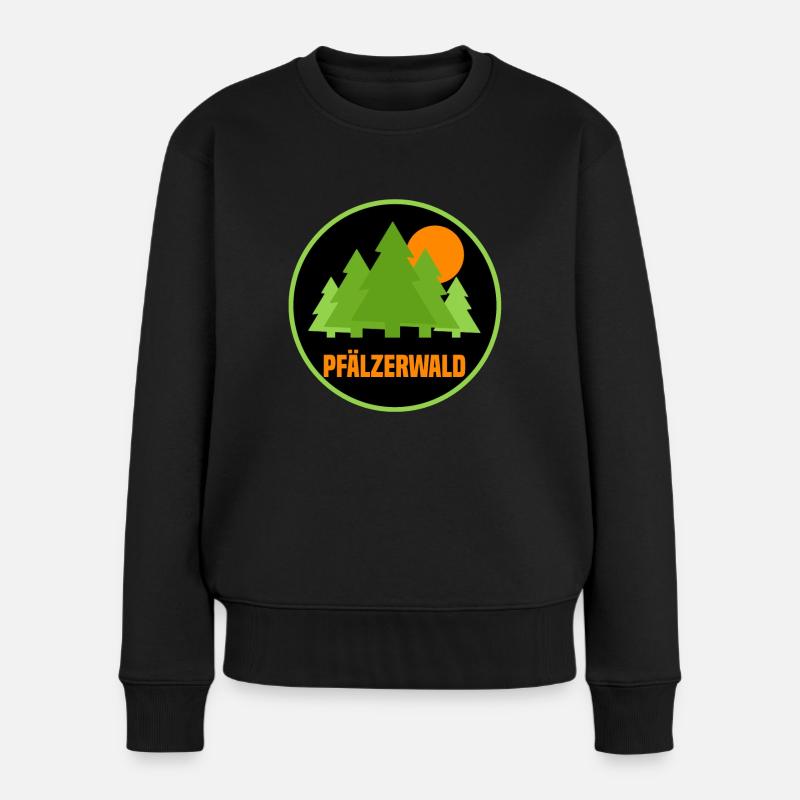 Pfälzerwald - Frauen Premium Bio Pullover - Schwarz