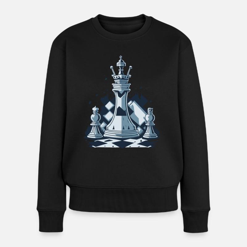 Échecs - Pull Premium bio Femme - noir