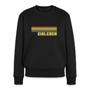 Eisleben - Frauen Premium Bio Pullover - Schwarz - Vorne - Julia (174cm)