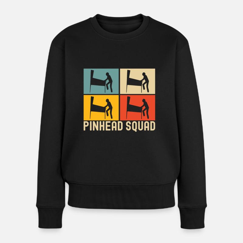 Pinball Flipper - Frauen Premium Bio Pullover - Schwarz