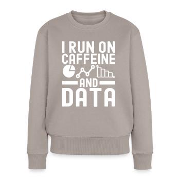 Data Science Datenanalyst - Frauen Premium Bio Pullover - Taupe - Vorne - Julia (174cm)