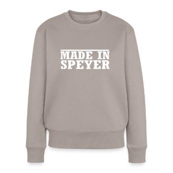 Speyer - Frauen Premium Bio Pullover - Taupe - Vorne - Julia (174cm)