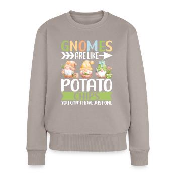Garden Gnomes Gardening - Women's Premium Organic Jumper - taupe - Front - Julia (174cm)