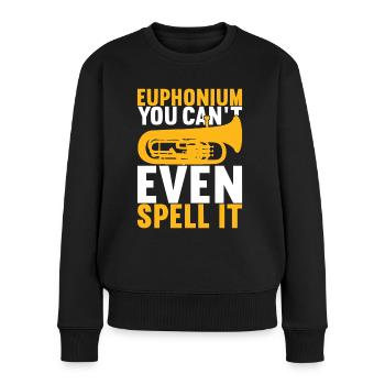 Euphonium Euphonist - Frauen Premium Bio Pullover - Schwarz - Vorne - Julia (174cm)