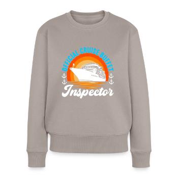 Kreuzfahrt Urlaub Kreuzfahrtschiff - Frauen Premium Bio Pullover - Taupe - Vorne - Julia (174cm)