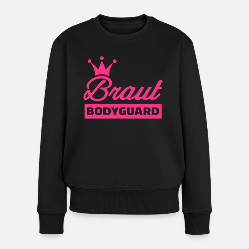 Braut Bodyguard - Frauen Premium Bio Pullover - Schwarz
