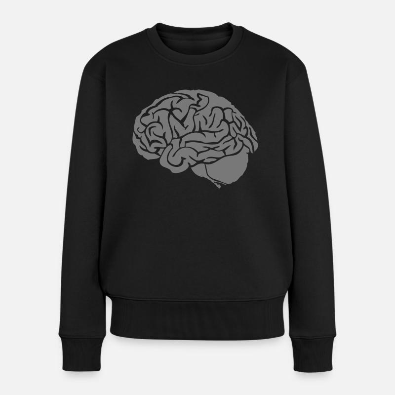 Gehirn gehirn - Frauen Premium Bio Pullover - Schwarz