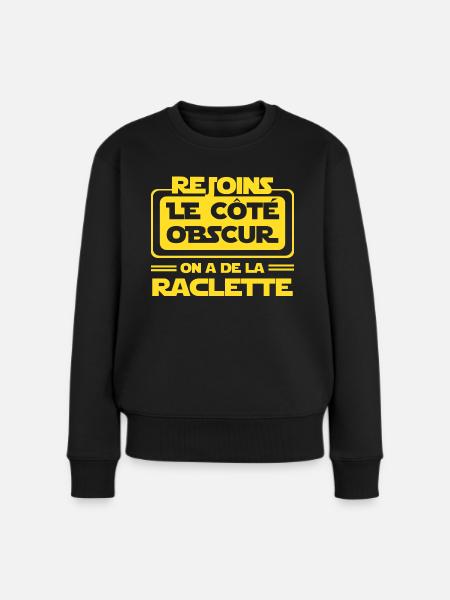 HUMOUR RACLETTE - Pull Premium bio Femme - noir