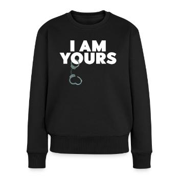 I’M YOURS - Bdsm Les menottes Cadeau Fétichiste - Pull Premium bio Femme - noir - Devant - Julia (174cm)