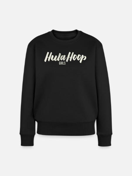 Hula-Hoop Girls - Frauen Premium Bio Pullover - Schwarz