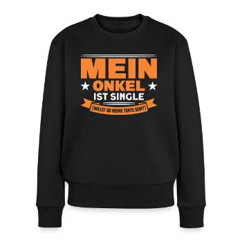 Bruder Onkel 2022 Onkel Geschenk - Frauen Premium Bio Pullover - Schwarz - Vorne - Julia (174cm)