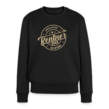Rentner 2022 Limited Edition Original Ruhestand - Frauen Premium Bio Pullover - Schwarz - Vorne - Julia (174cm)