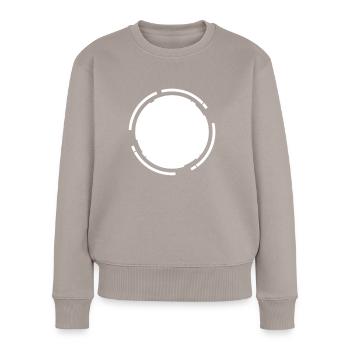 Fond de cadre blanc Kreisfömig - Pull Premium bio Femme - taupe - Devant - Julia (174cm)