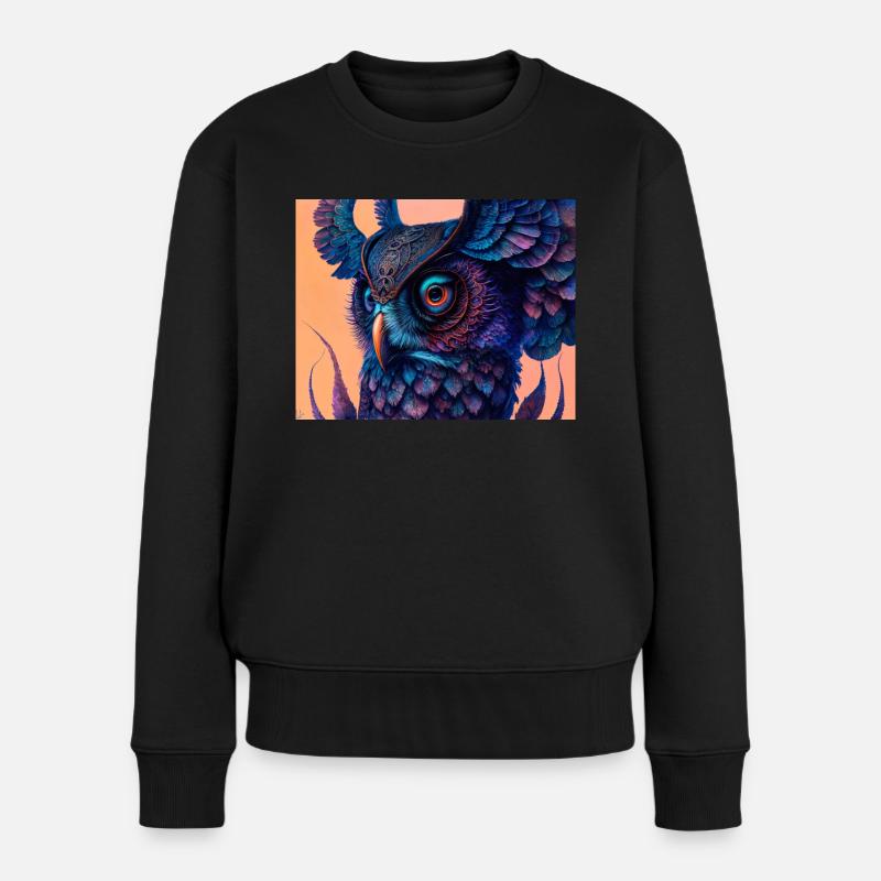 Hibou - Pull Premium bio Femme - noir