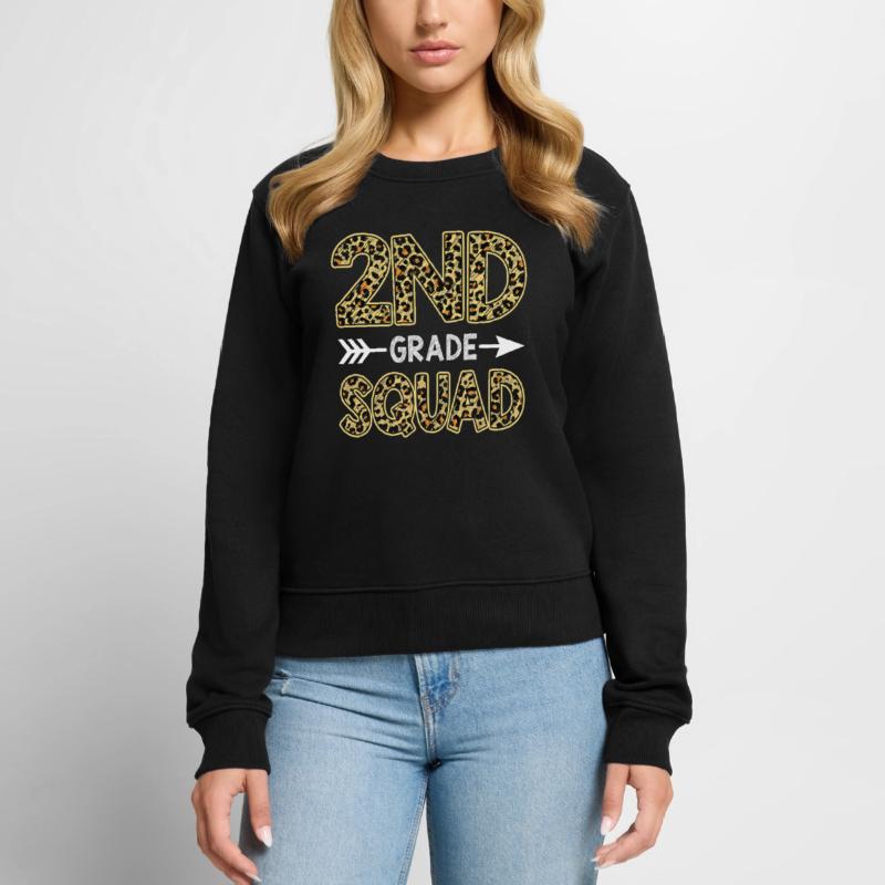 2Nd Grade Squad Leopard Second Grade Teacher Stud Pull Premium bio Femme