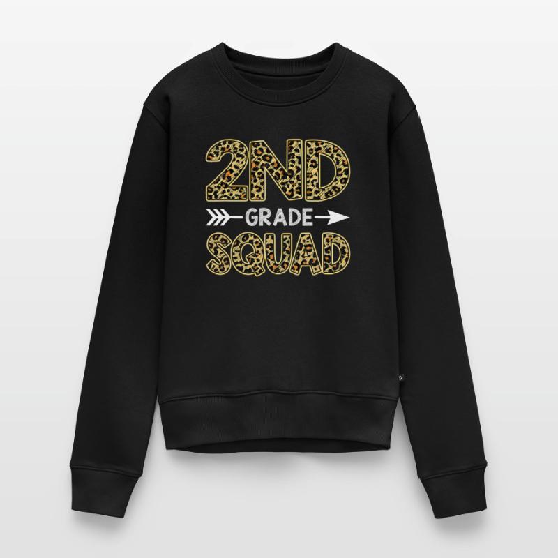 2Nd Grade Squad Leopard Second Grade Teacher Stud Pull Premium bio Femme