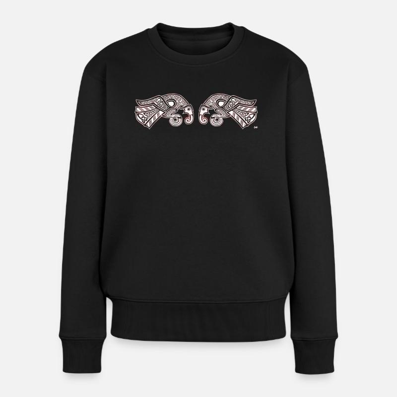 Raben des Nordens - Frauen Premium Bio Pullover - Schwarz