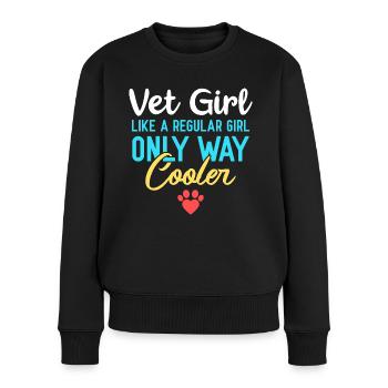 Vet Girl - comme une fille ordinaire - Pull Premium bio Femme - noir - Devant - Julia (174cm)