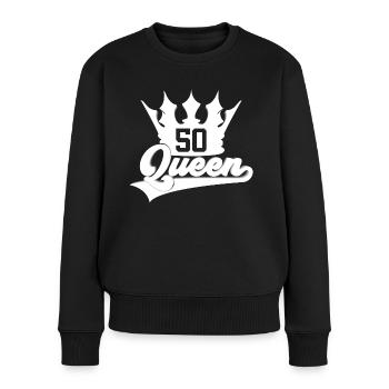 QUEEN 50TH BIRTHDAY 1971 WOMAN - Women's Premium Organic Jumper - black - Front - Julia (174cm)