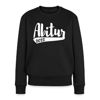 Abitur 2022 AK 22 schlichtes Design - Frauen Premium Bio Pullover - Schwarz - Vorne - Julia (174cm)