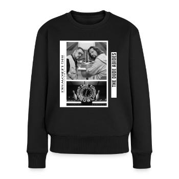 The Big Lebowski - Der Dude Und Walter Sobchak - Frauen Premium Bio Pullover - Schwarz - Vorne - Julia (174cm)