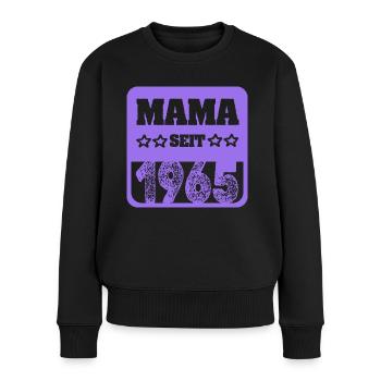 Mutti 1965 - Frauen Premium Bio Pullover - Schwarz - Vorne - Julia (174cm)