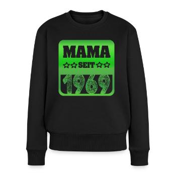Witzig 1969 - Frauen Premium Bio Pullover - Schwarz - Vorne - Julia (174cm)