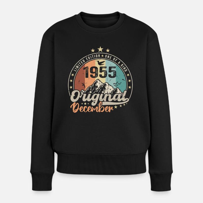 Dezember 1955 Geburtstagsgeschenk - Dezember 1955 - Frauen Premium Bio Pullover - Schwarz