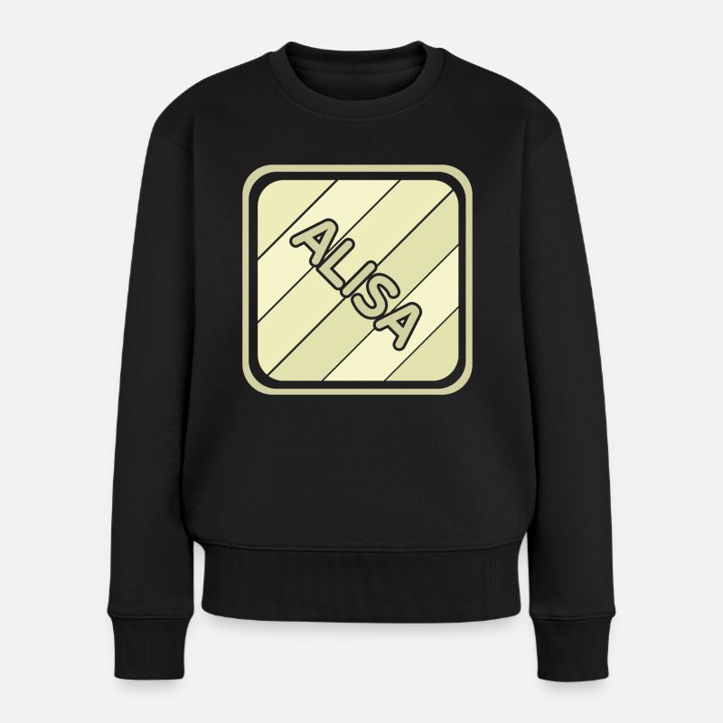 Alisa als Mädchenname - Frauen Premium Bio Pullover - Schwarz