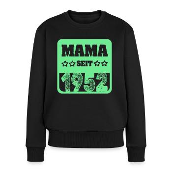 Mutti 1952 - Frauen Premium Bio Pullover - Schwarz - Vorne - Julia (174cm)