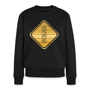 Vorname Solea - Frauen Premium Bio Pullover - Schwarz - Vorne - Julia (174cm)