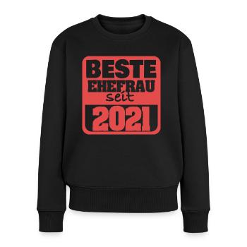 Ehe 2021 - Frauen Premium Bio Pullover - Schwarz - Vorne - Julia (174cm)