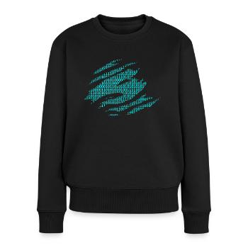 Binary numbers matrix - Women's Premium Organic Jumper - black - Front - Julia (174cm)