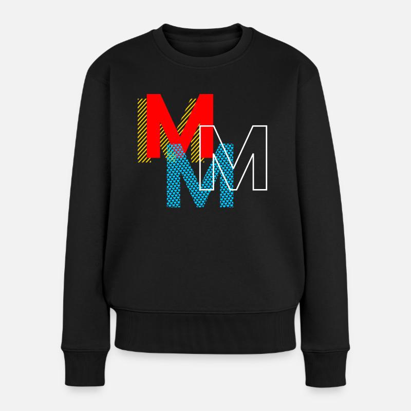 M m m m - Frauen Premium Bio Pullover - Schwarz