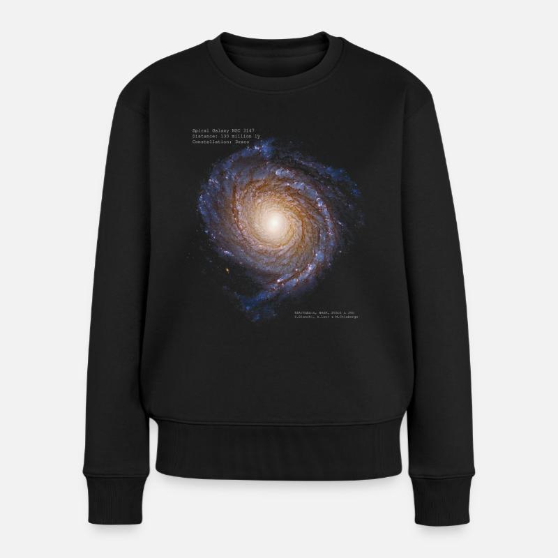 Spiral Galaxy NGC 3147 - Frauen Premium Bio Pullover - Schwarz