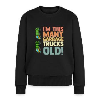 Garbage Truck Garbage Man 4e anniversaire Recyclage des ordures - Pull Premium bio Femme - noir - Devant - Julia (174cm)